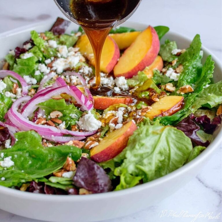 Peach and Avocado Salad with Walnuts and Goat Cheese Recipe