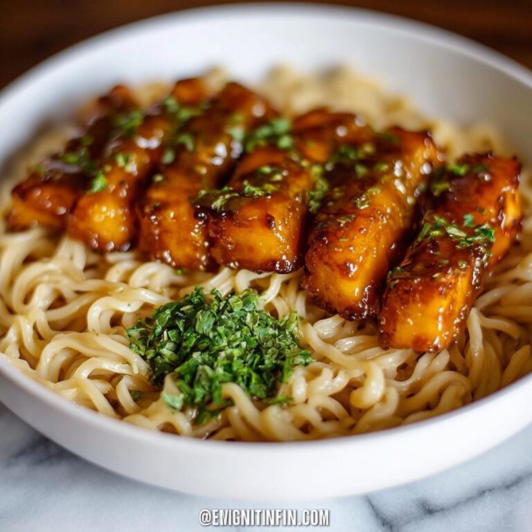 Cafeteria Noodles with Garlic Butter Chicken Bites Recipe