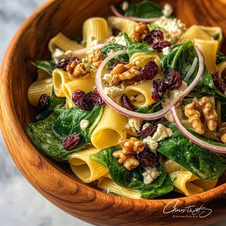 Feta & Cranberry Rigatoni Salad with Lemon Vinaigrette Recipe