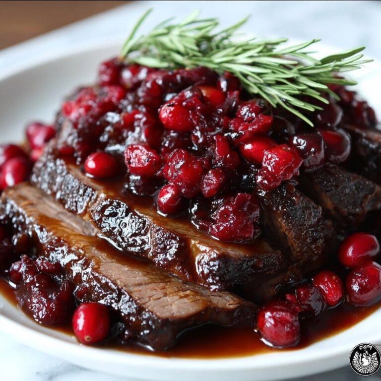 Slow Cooker Cranberry Glazed Brisket Recipe