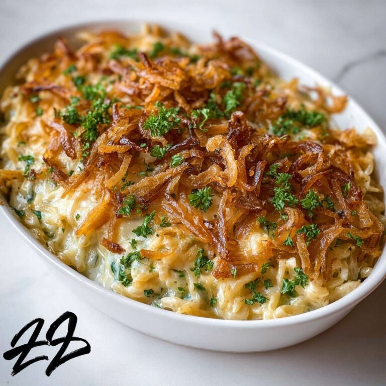 French Onion Chicken Orzo Casserole Recipe